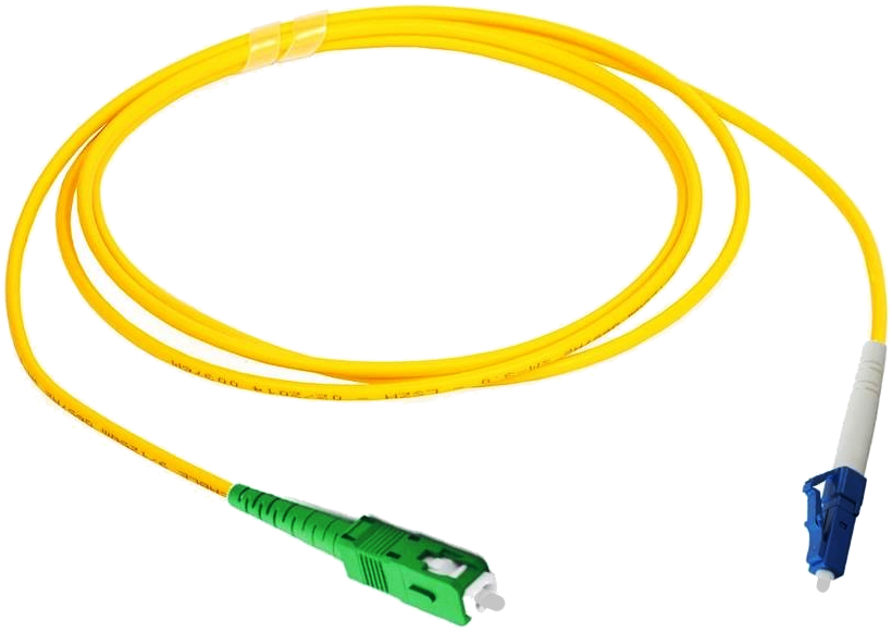 SC APC To LC PC Simplex Single Mode Fiber Patch Cable 1M