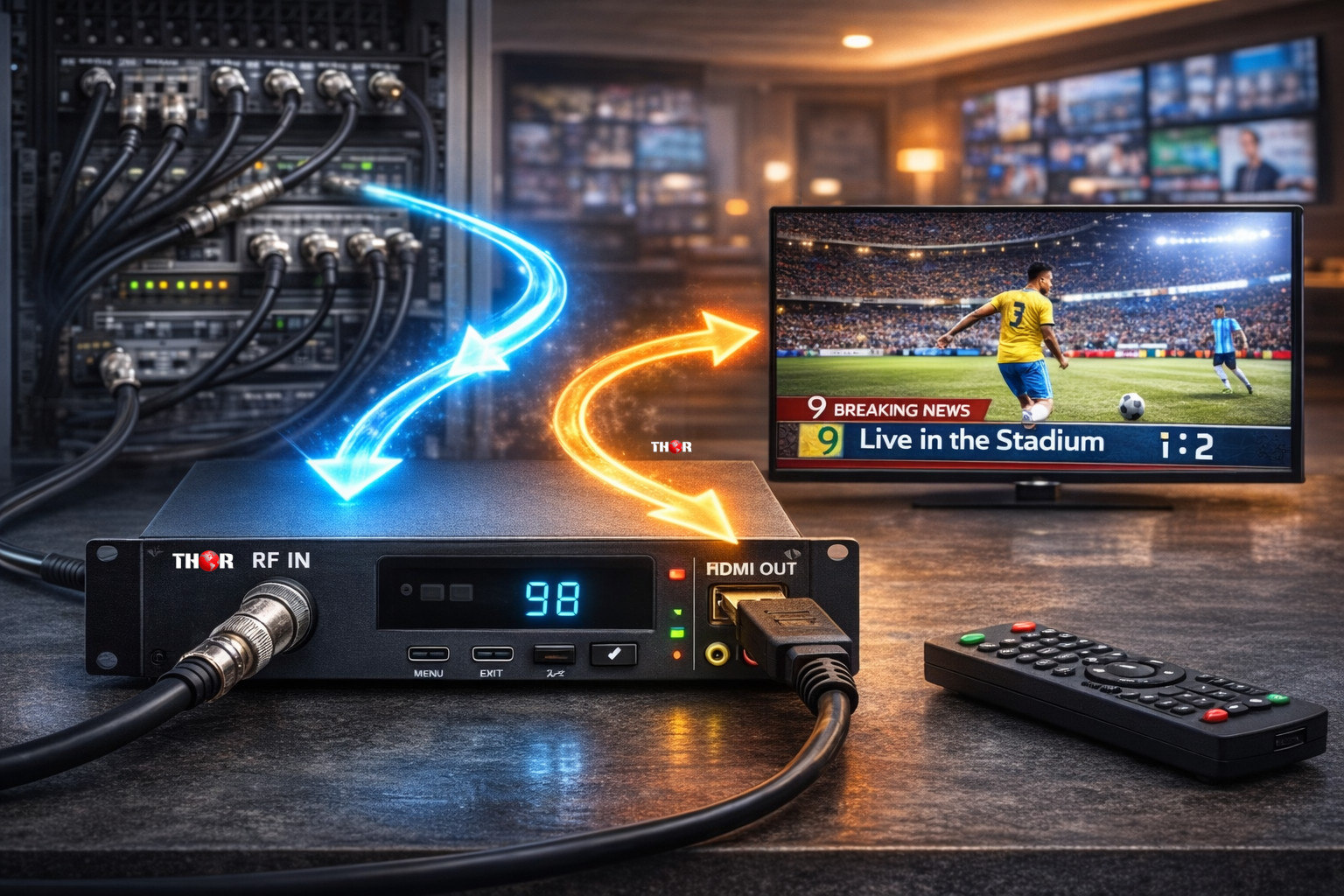 Coax input to HDMI output