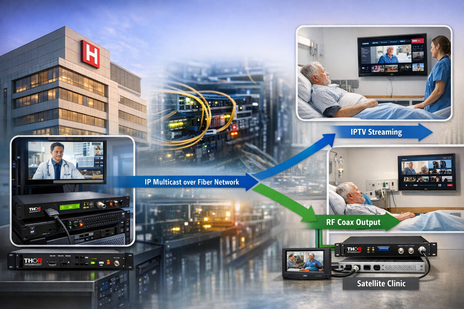 Thor Broadcast Hospital IPTV & RF Distribution Solution 