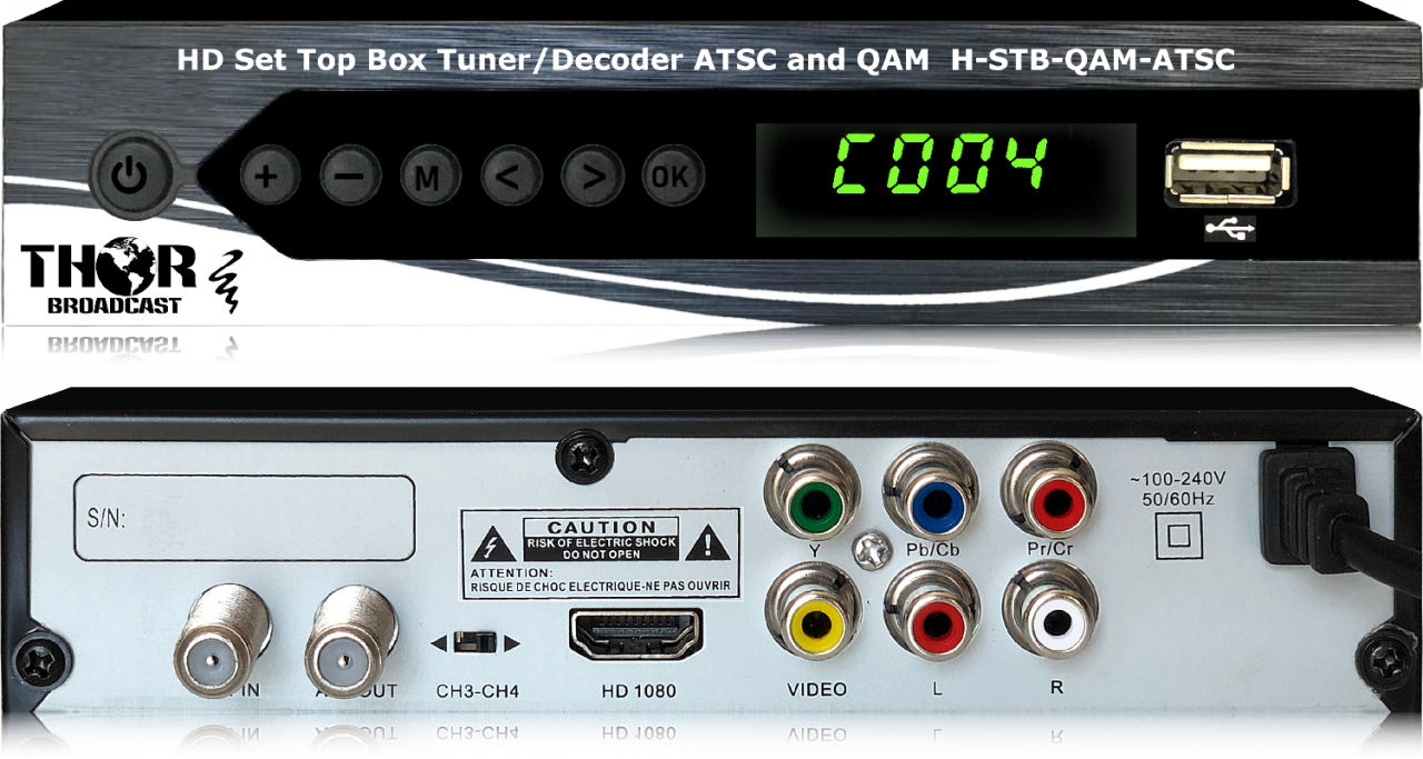 TDT FullHD Decodificador Antena HDMI Cable AV Control