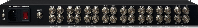 16 channel SD HD 3G SDI 4K/UHD over fiber single fiber transmision ...