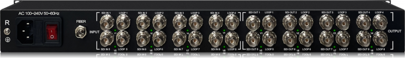 8 Bi-directional SD HD 3G SDI 4K/UHD over fiber single fiber ...