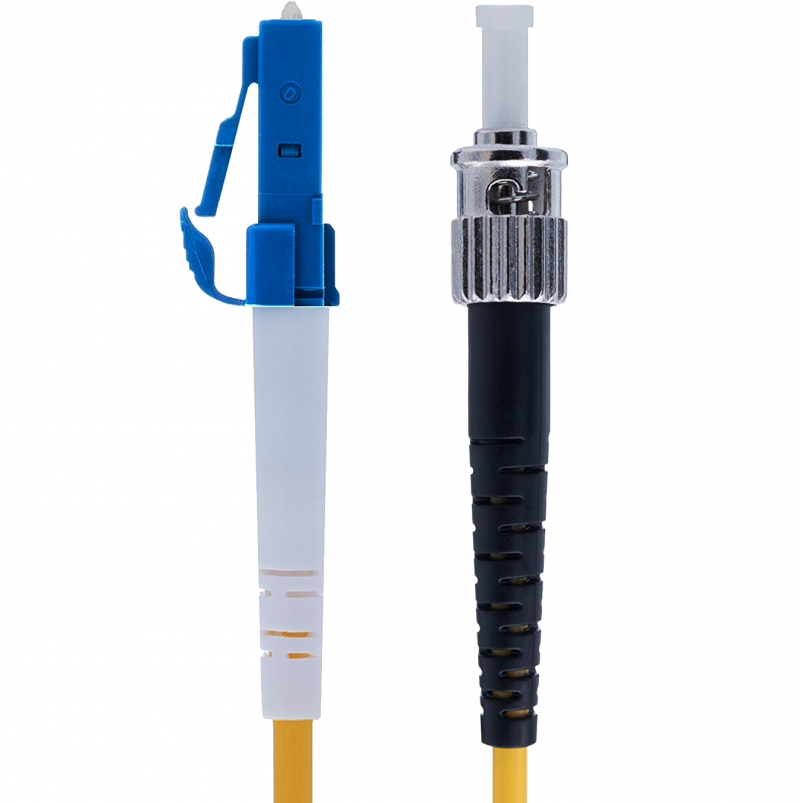 LC/PC to ST/PC Simplex Single Mode Fiber Patch Cable 1M - Thor Broadcast