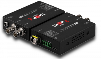 12G-SDI fiber extender with return RS485 and 2-Channel Reverse Tally