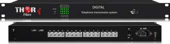 16 Analog Telephone Lines over Fiber transceiver