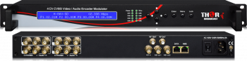 4 Analógicas de Audio de Video y ASI IPTV SD Codificador de Serpentina Y Mux