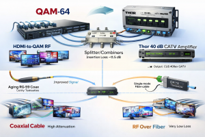 Fixing Channel Loss on Long Coax Runs (RF QAM or ATSC ) | Thor Broadcast Case Study