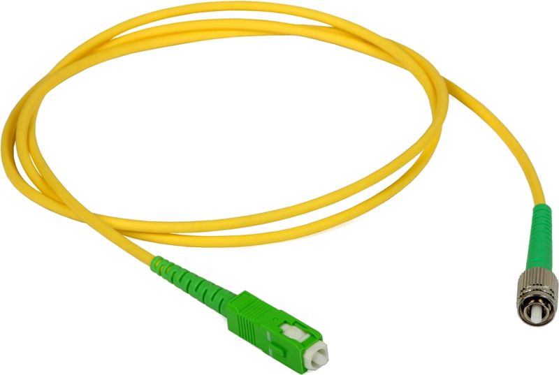 SC-APC to FC-APC 9/125 Singlemode Fiber Patch Cable 1M Jumper Cable 9  Microns APC