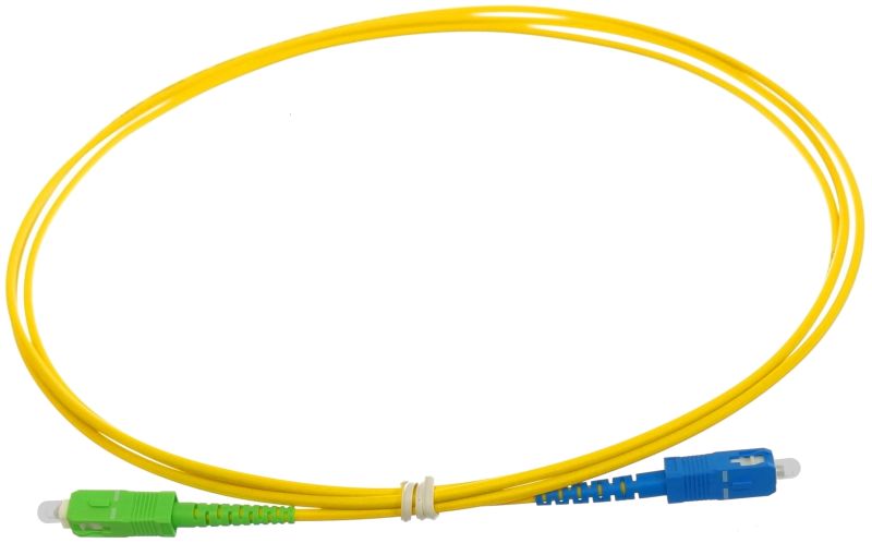 Cable de conexión de fibra óptica SM SC/UPC a SC/APC, cable de conexión de  fibra óptica de un solo modo, cable de conexión óptico de puente de fibra